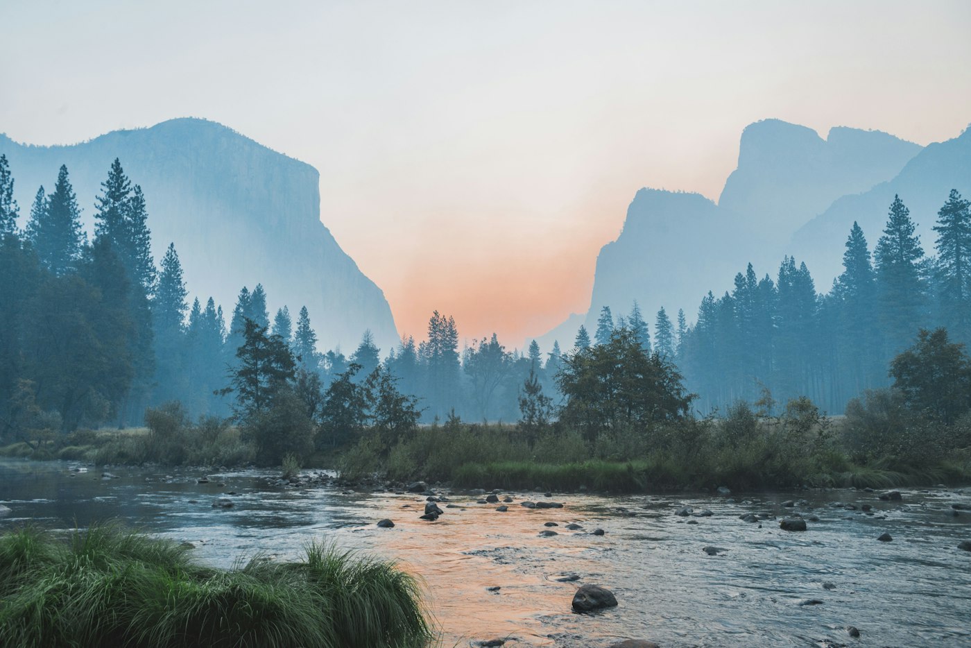 River winding through a forested valley